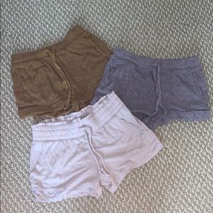 set of comfy lounge shorts